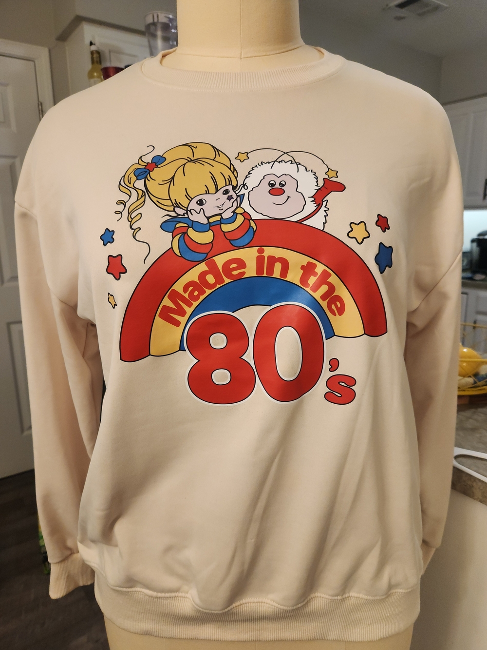 Source Unknown Cream Kids 'Made in the 80s' Rainbow Graphic Sweatshirt